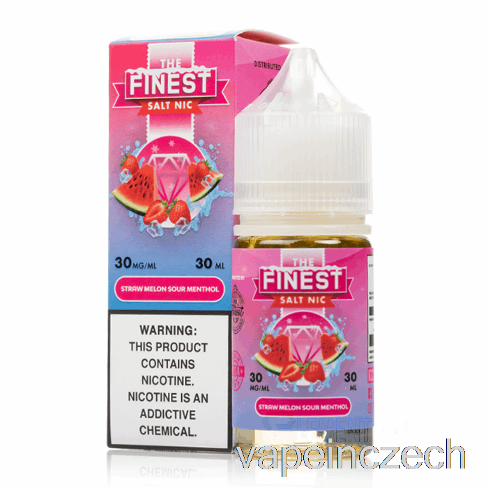 Slaměný Meloun Kyselé Pásy Mentol - Nejjemnější Edice Sladkostí Sůl Nic - 30 Ml 30mg Vape Pero